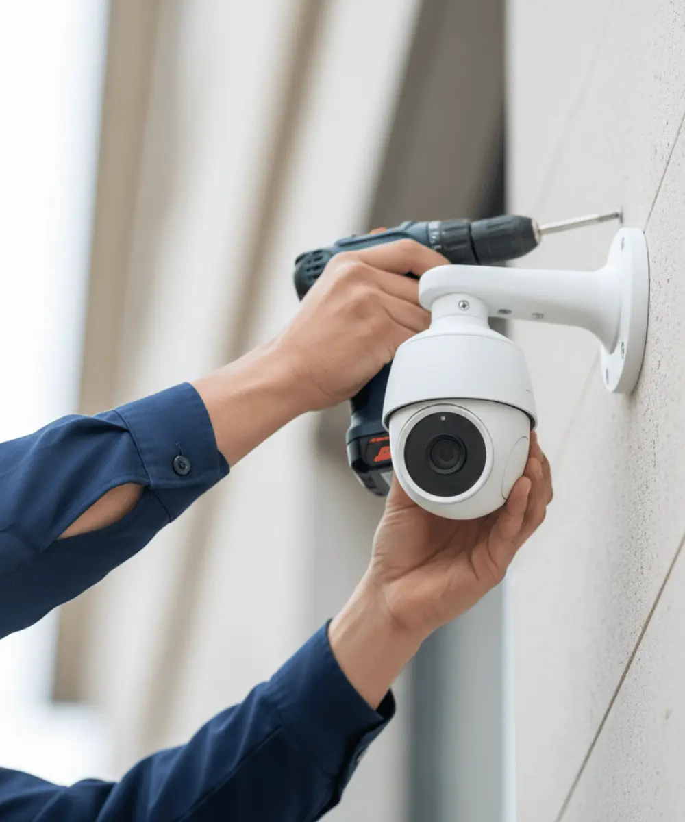 Installation de caméra de surveillance